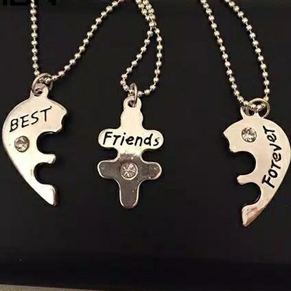 3pcs Kalung Persahabatan Best Friends Forever