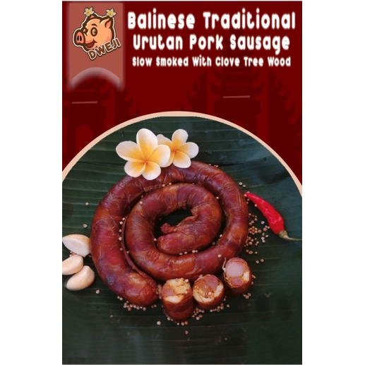 

DWEJI Urutan Babi / Sosis babi asap khas Bali /Balinese pork sausage