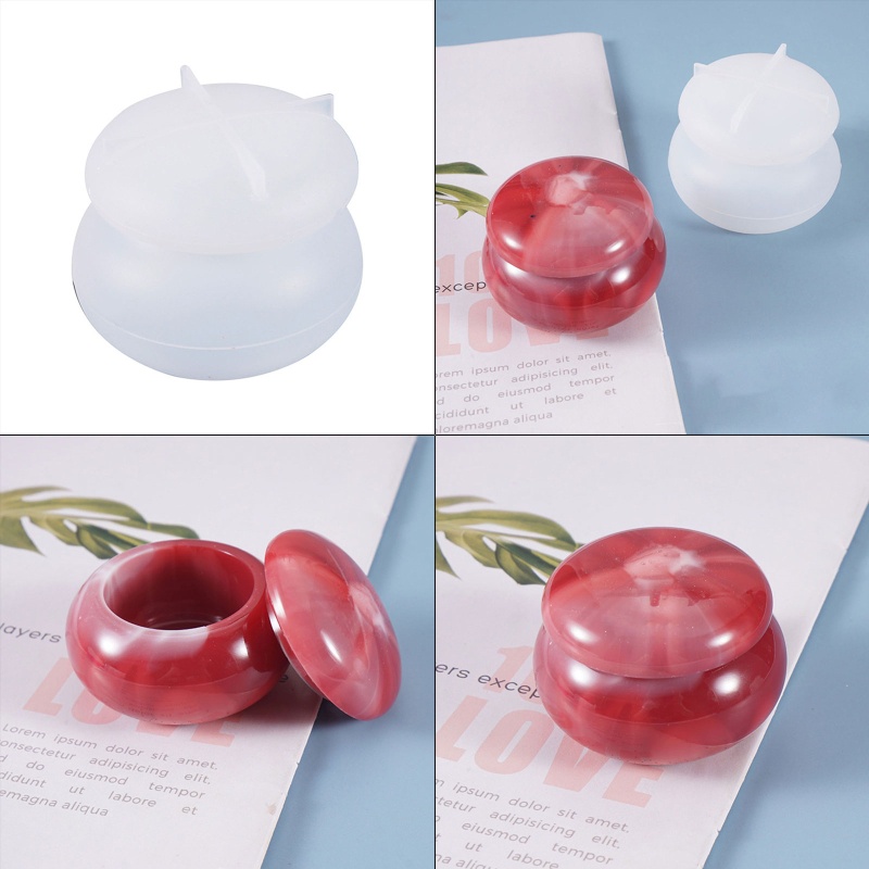 SIY  Crystal Epoxy Resin Mold Rouge Lipstick Jar Casting Silicone Mould DIY Crafts Storage Box Jewelry Decorations Making Tools