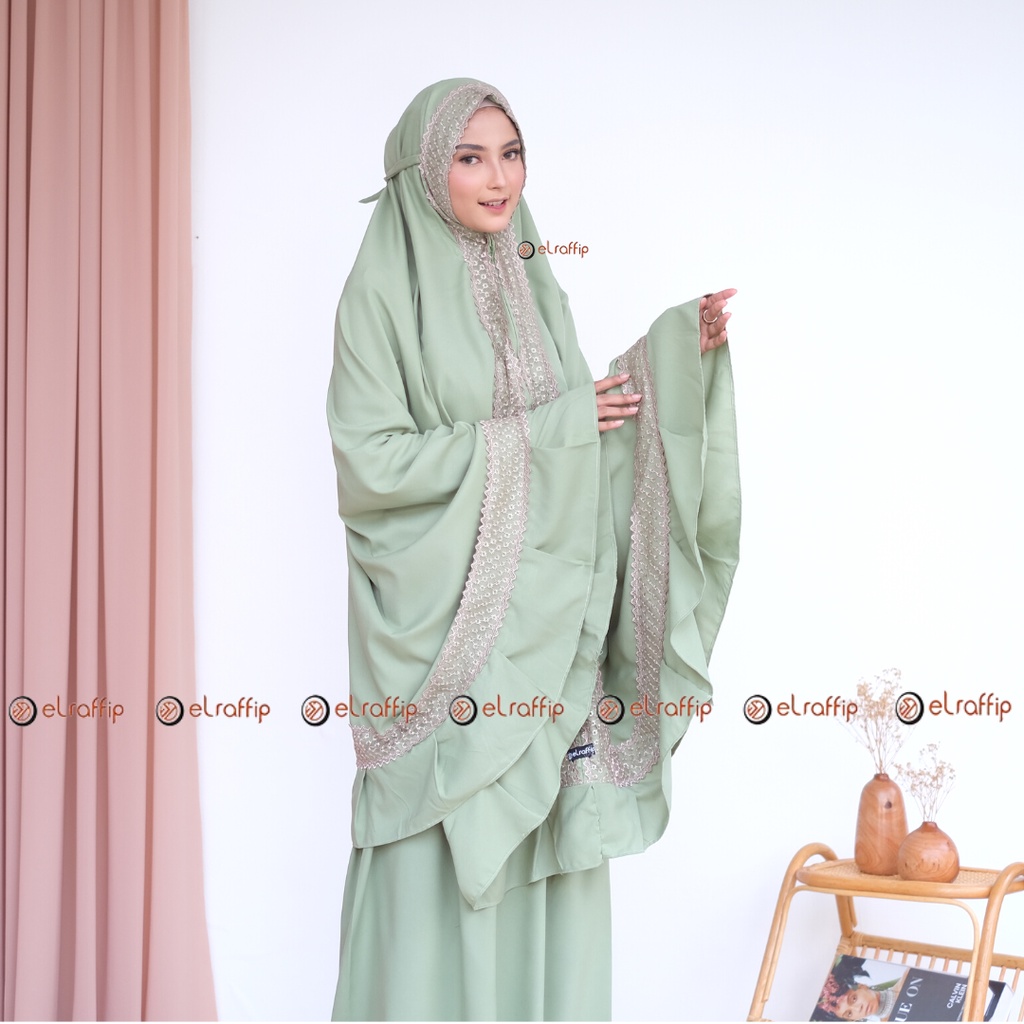 Mukena Dewasa 2 in 1 Katun Polos Renda AssyifaSeries