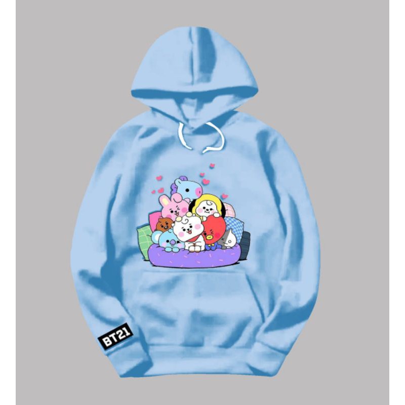 sweater hoodie anak BT21 korea model kekinian umur 4-10 tahun bisa COD