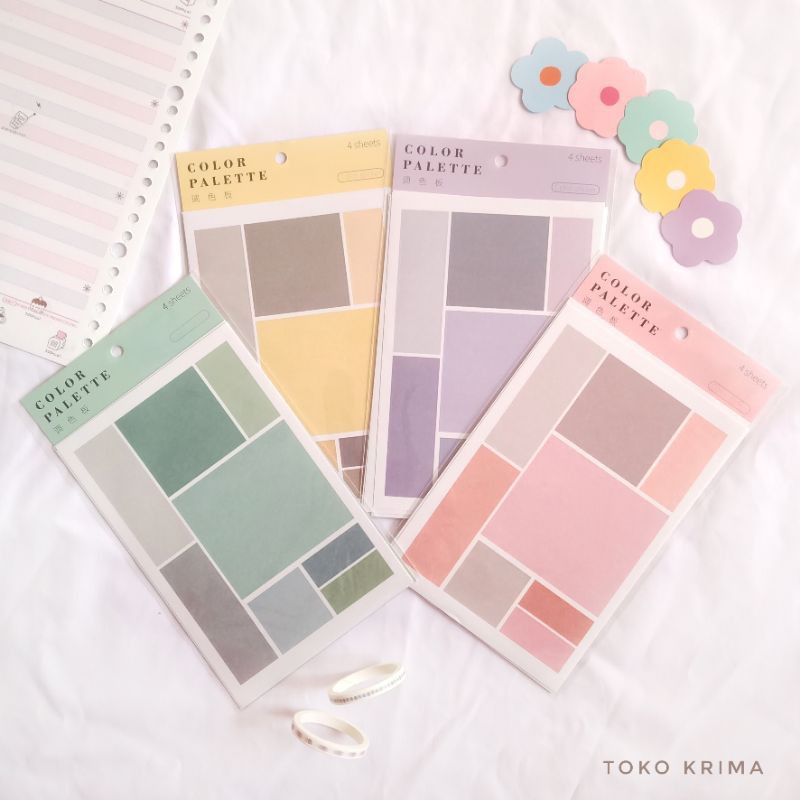 

Stiker Set Sticker Pack Color Palette Kotak dan Bulat