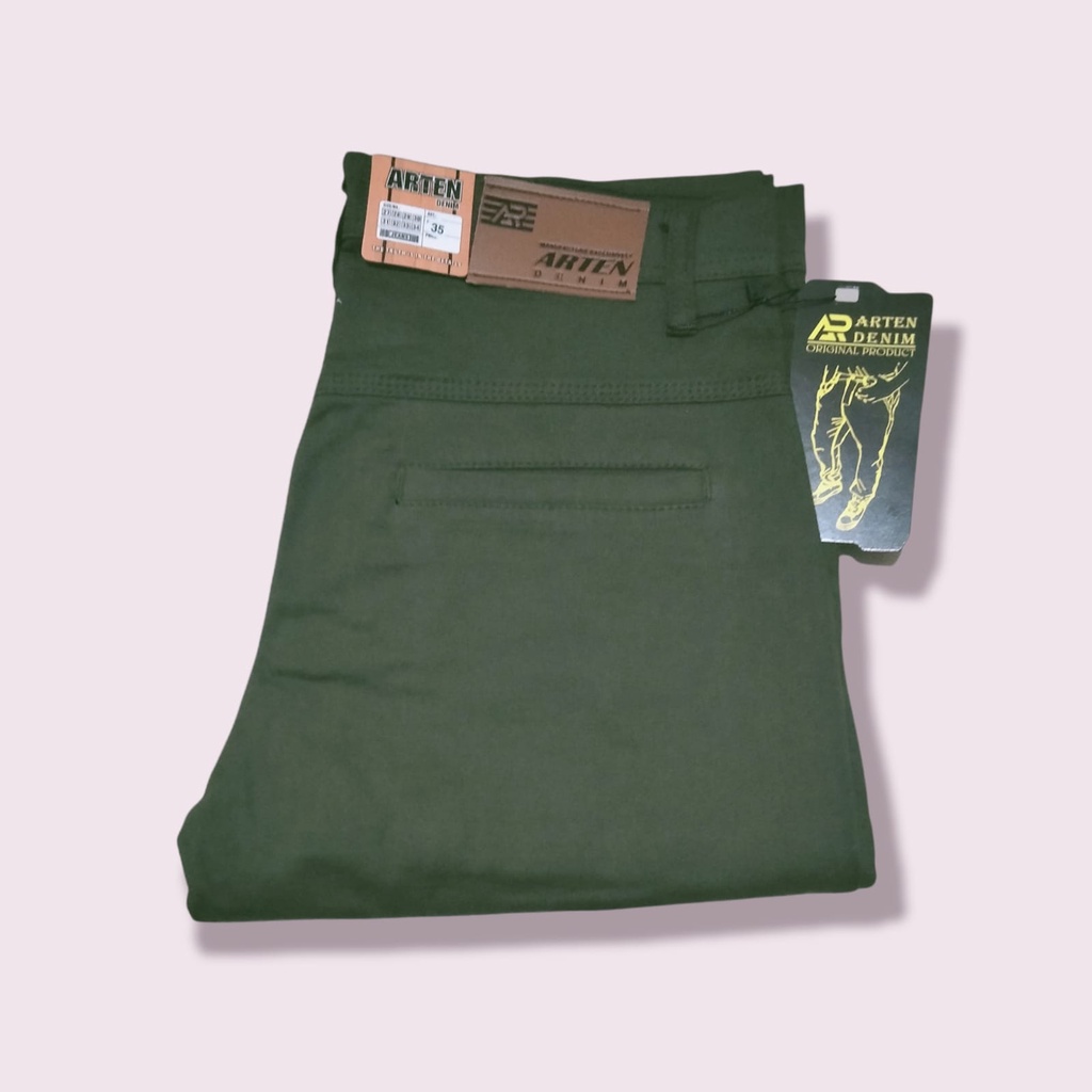 Celana Chino Hijau Army / Celana panjang chinos pria
