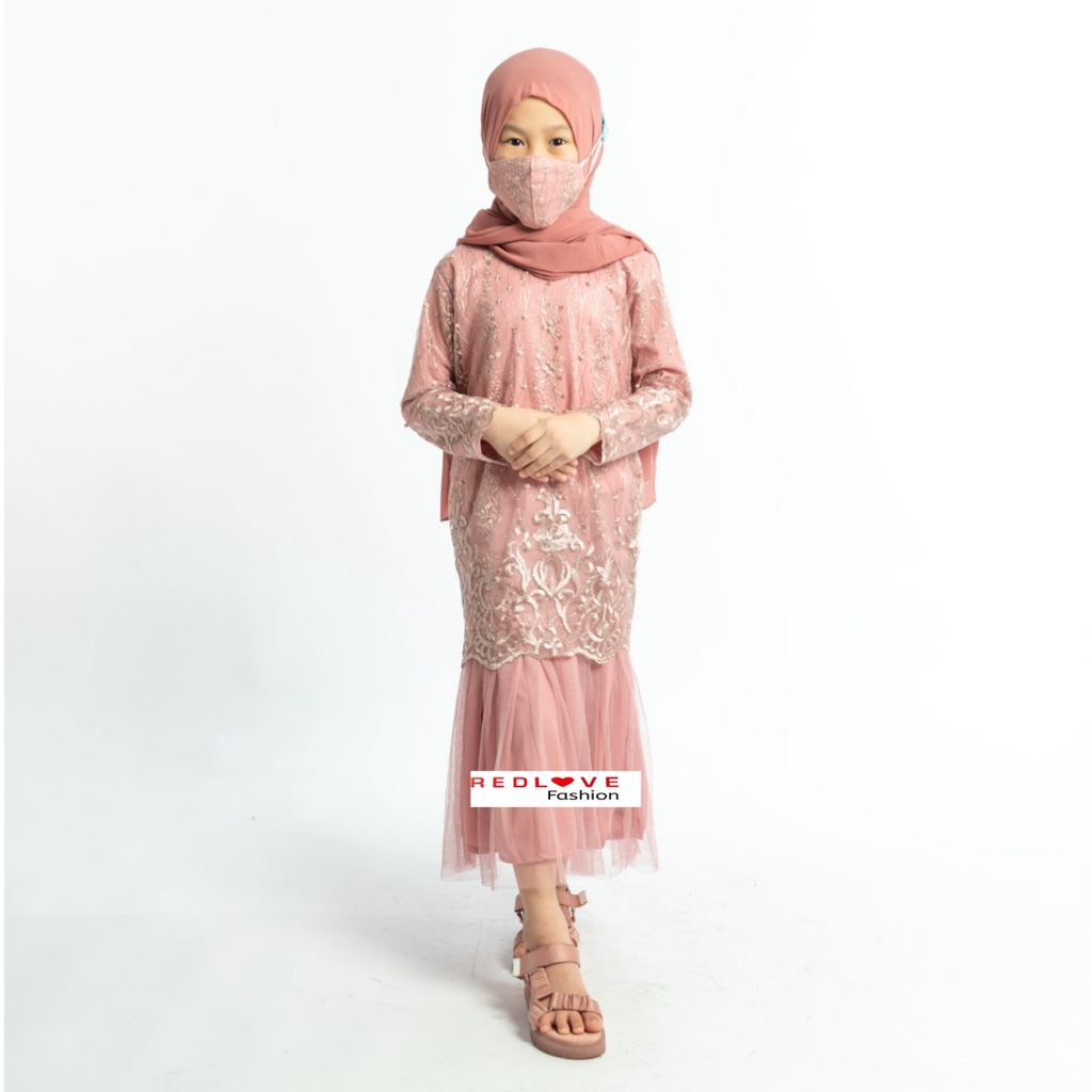 RED LOVE 136 (TERMURAH) GAMIS DUYUNG TUTU ANAK/  KEBAYA KIDS/ DRESS PESTA ANAK