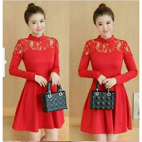 @54 sms Dress cliona red