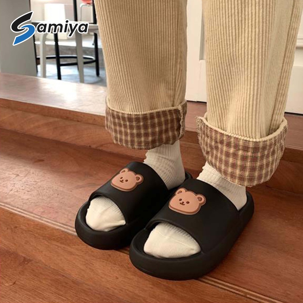 sandal dewasa motif beruang cowo cewe / bear slipper man woman / sendal rumah slop beruang