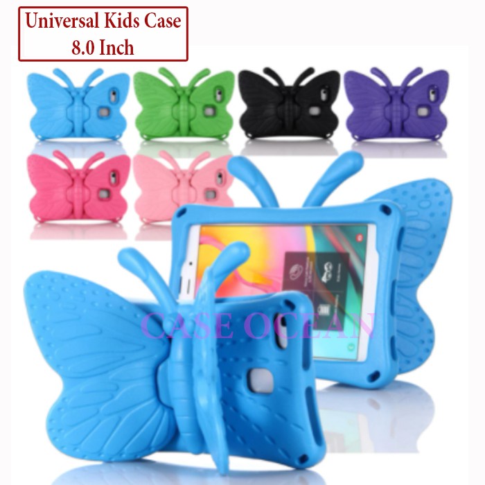 Olike EduTab Edu Tab E1 8 8.0 inch Softcase Soft Case Casing Kids Anak Kupu Kupu Butterfly Kuat Taha