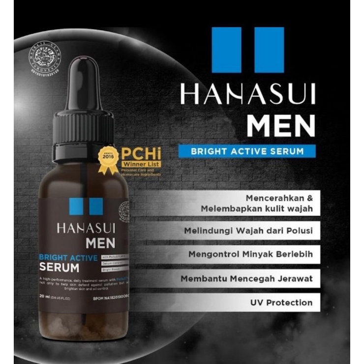 Hanasui Men Bright Active Serum / Serum Wajah untuk Pria