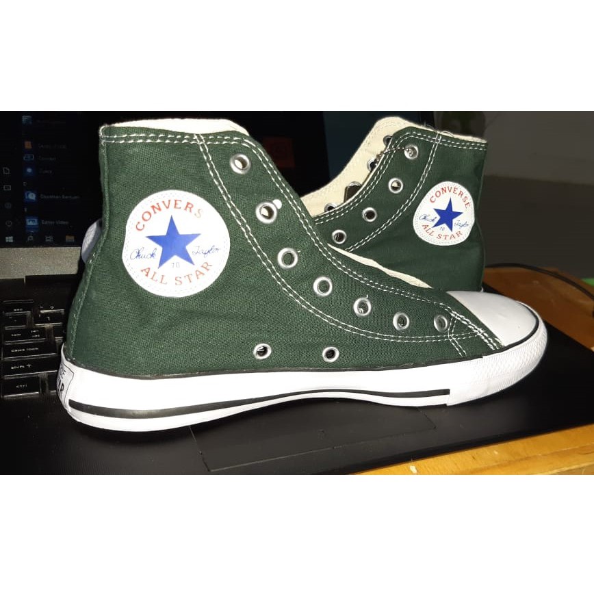 Converse Green Army High Bot Hijau Army Sepatu Pria Wanita