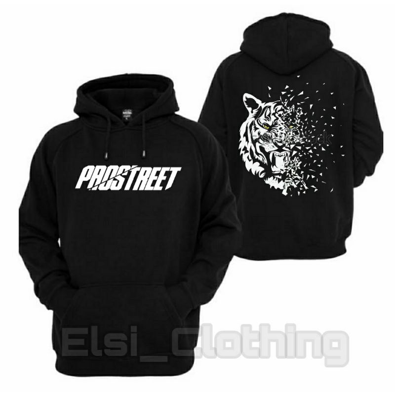 SWEATER HOODIE PROSTREET X HARIMAU PUTIH KEREN BANGET