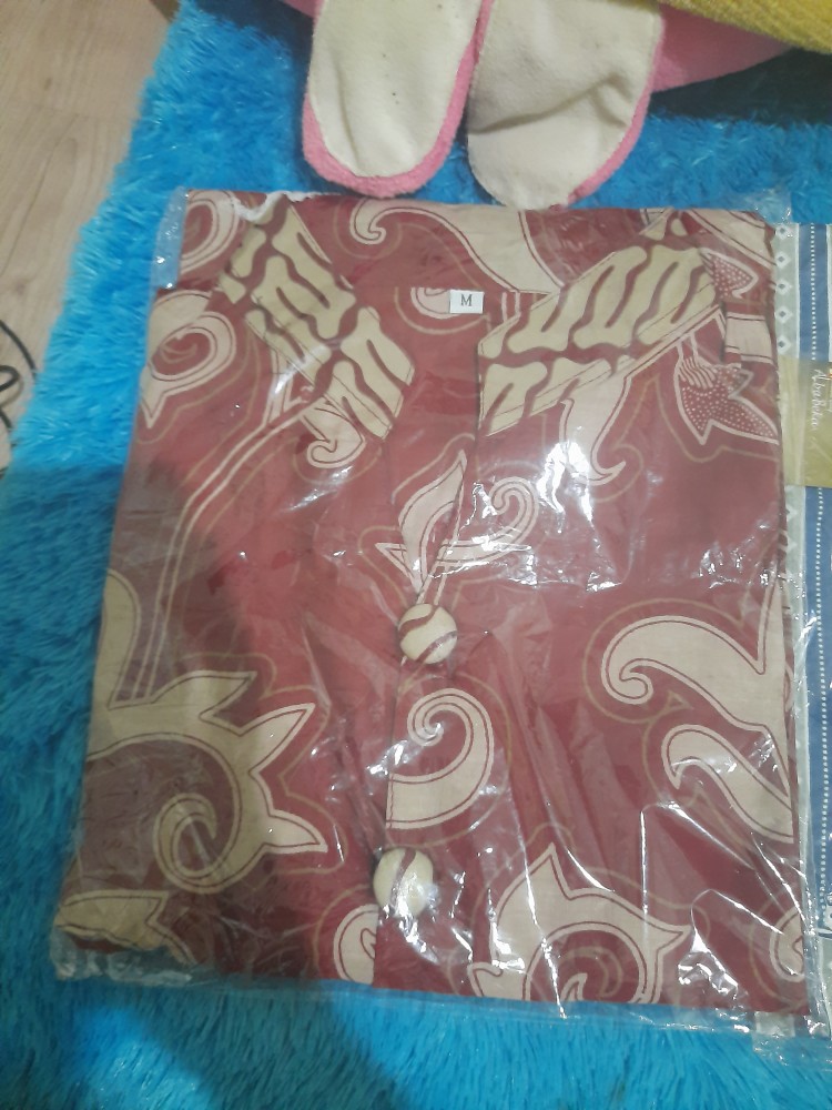 Tey-17 Batik Wanita Asj Sa Hrb026 Kenongo Kemeja Tosca Pendek