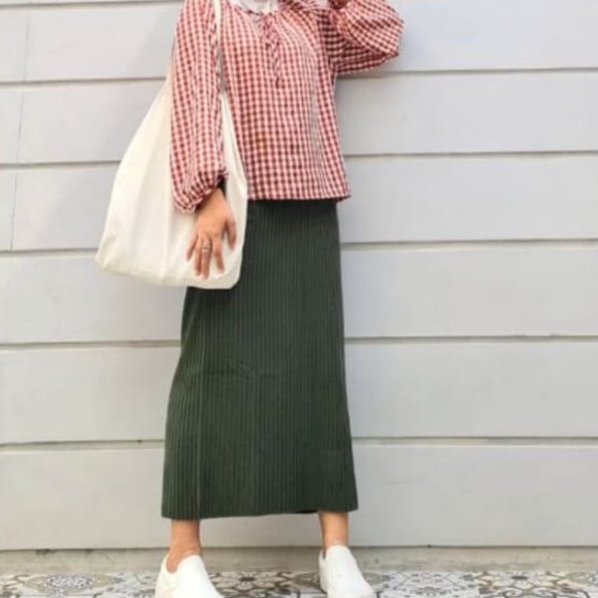 ROK SPAN RAJUT PANJANG/SPAN KNIT/ROK RAJUT