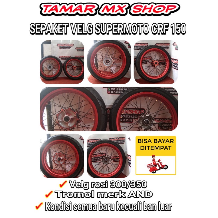 WHEELSET SUPERMOTO CRF150L MURAH