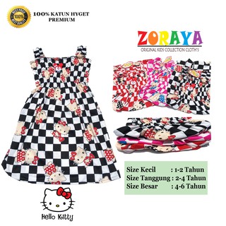  COD Daster Anak Perempuan Motif  Catur  Hello Kitty 1 2 3 