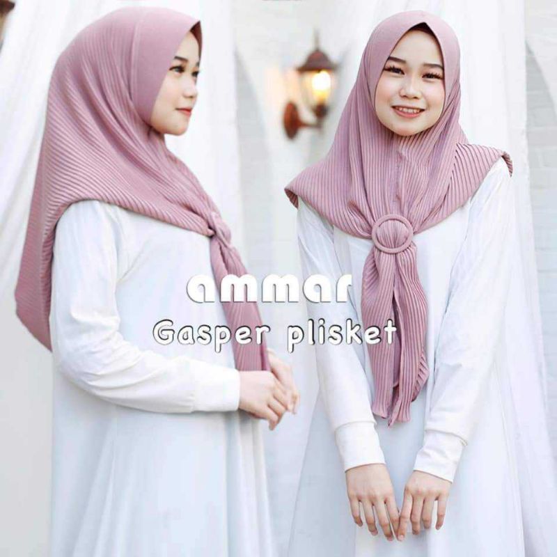 hijab gesper plisket instan/plisket instan