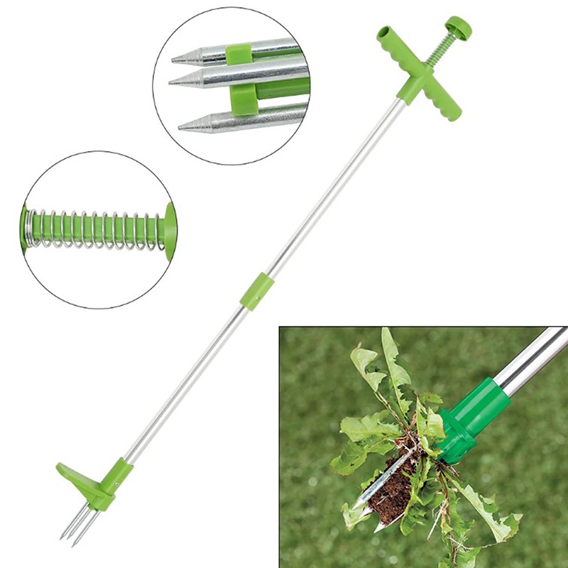 【Theredsunrisesiwy.id】Root Remover Long Handle Weeder Yard Garden Lawn Grass Puller Weed Killer Tool