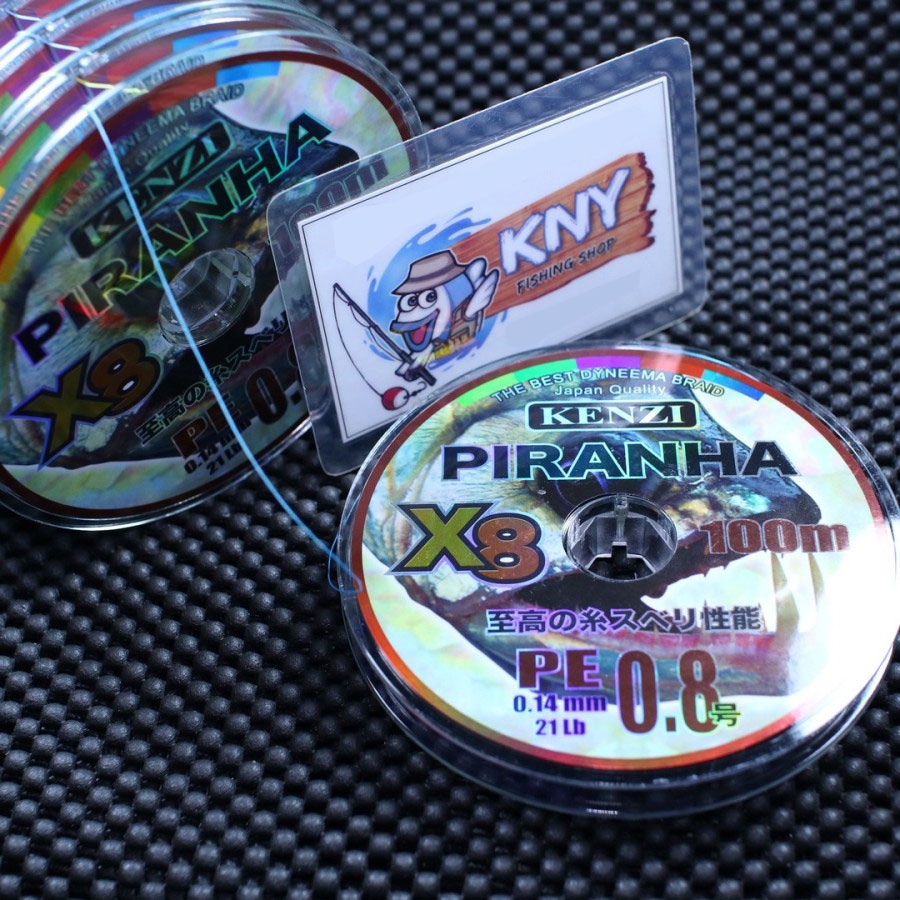 Senar Benang Pancing PE Xtraone Piranha X8 PE0.8 warna warni