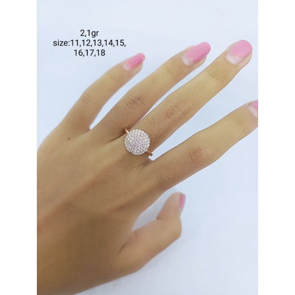 CINCIN BULAT GEPENG DI*R MP FULL/CINCIN PERAK ASLI SILVER 925 LAPIS EMAS/ CINCIN FASHION WANITA TERBARU