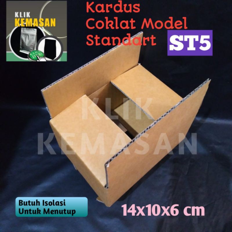 

KOTAK ST-5 COKLAT POLOS KARDUS KARTON BOX DUS PACKING HP AKSESORIS