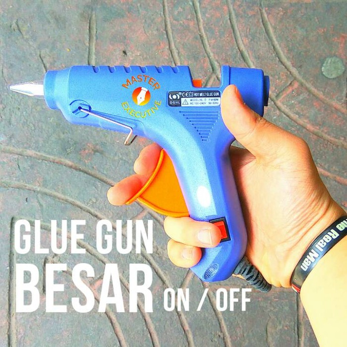 [Buah] DGHL Mesin Lem Tembak Lilin Besar ON OFF / Hot Melt Glue Gun HL-D60W