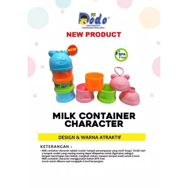 ❣️Rakkistore99❣️ Dodo Milk Container Character (Tempat susu bayi)