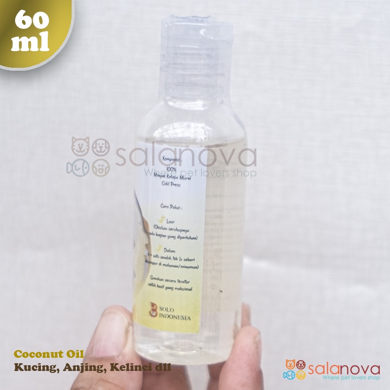 VCO Minyak Kelapa Untuk Hewan Kucing, Anjing, Kelinci 60ml - P3ts