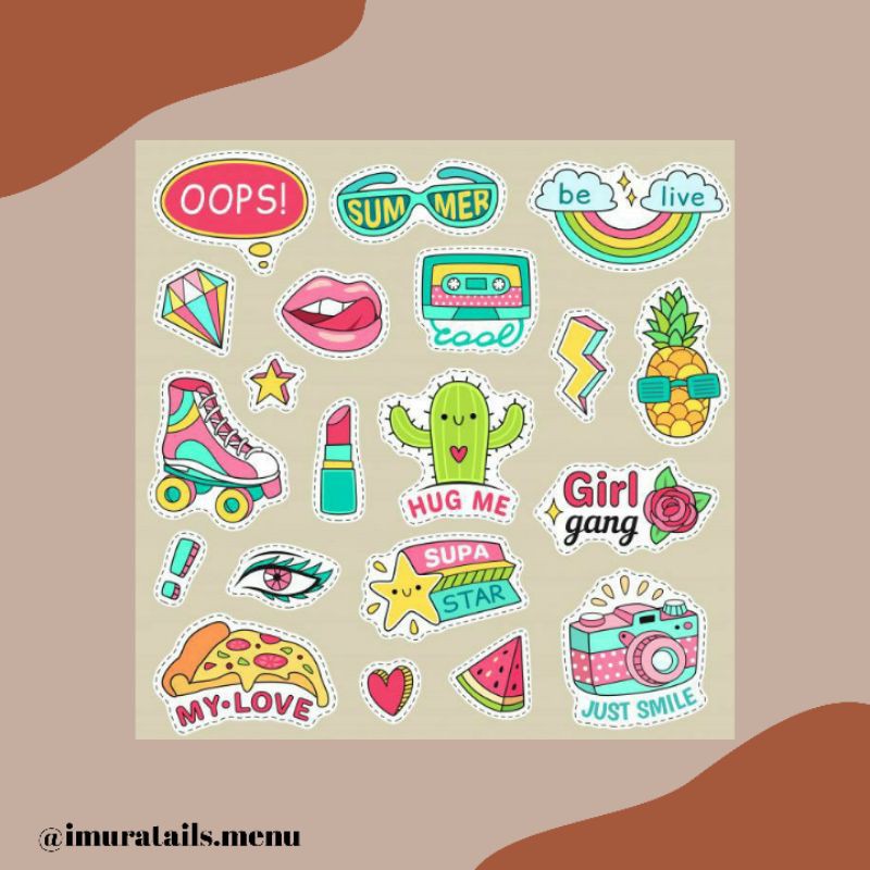 54pcs Sticker Tumblr Aesthetic 5