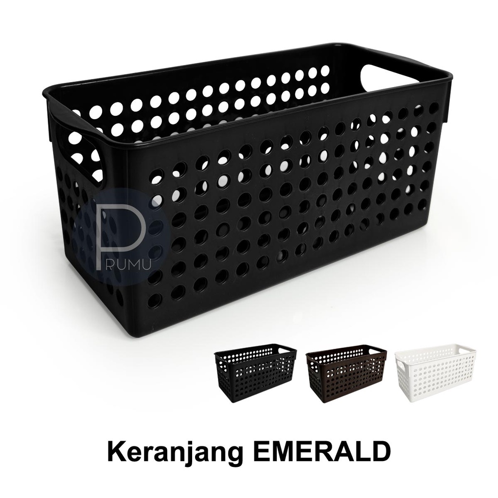 Keranjang Serbaguna - Keranjang Plastik - Kotak Penyimpanan - Box Organizer - Keranjang Penyimpanan - Kotak Serbaguna - Emerald