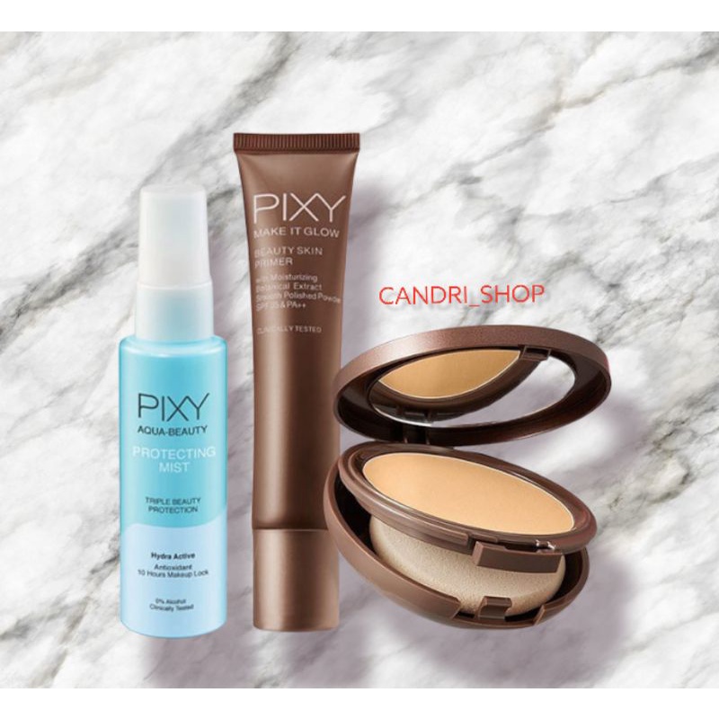 PAKET PIXY Make It Glow (Aqua Beauty Protecting + Primer + Bedak)