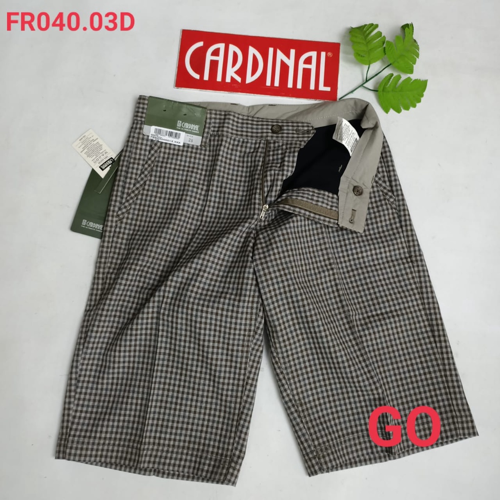 gof 29 CARDINAL FBBXX Celana Pendek Polos Stretch Kotak Motif Original Celana Santai