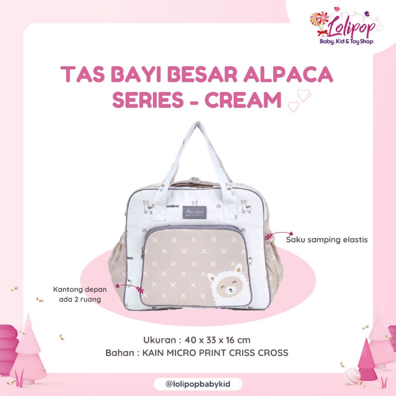 OMILAND TAS BAYI BESAR ALPACA SERIES - CREAM