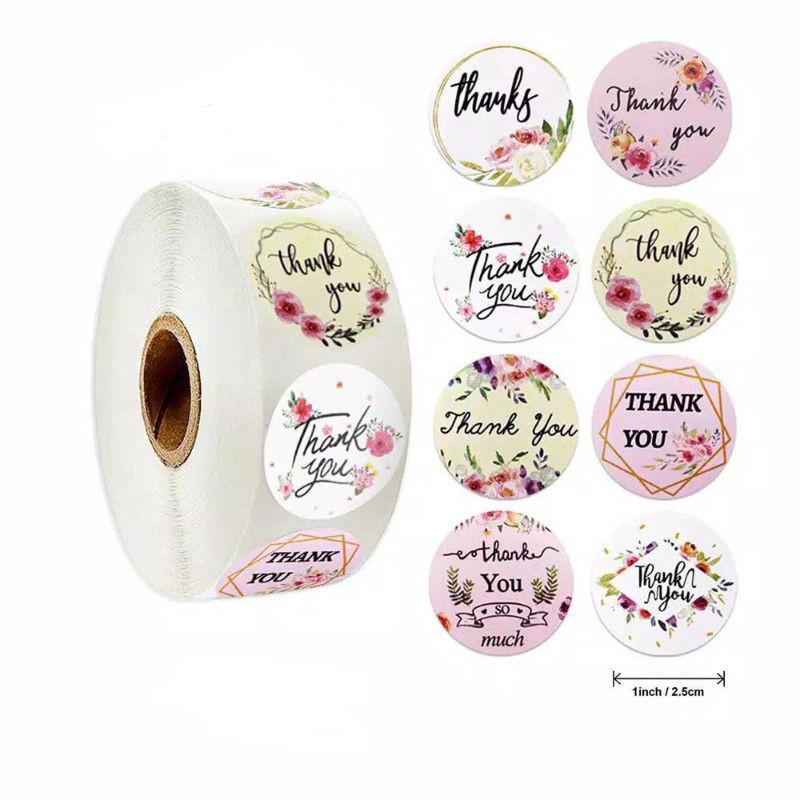 

terlaris sticker lebel terima kasih bulat