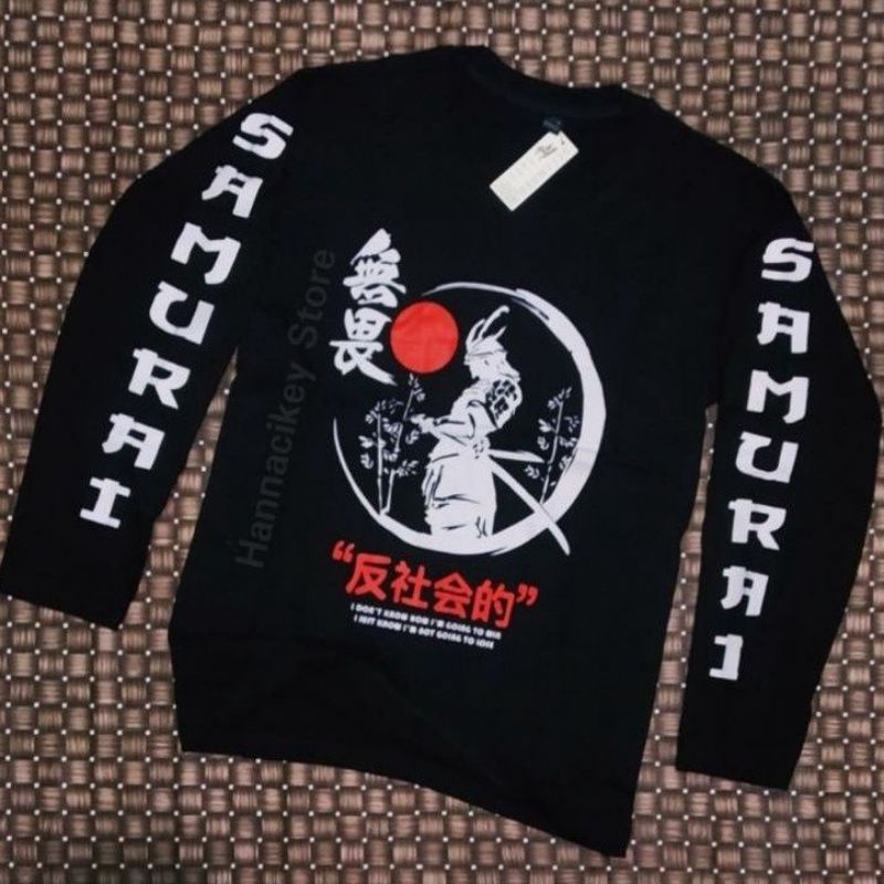 Kaos Anak Samurai Jepang Lengan Panjang 6-13 tahun