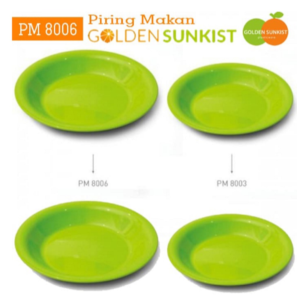 Piring Makan Golden Sunkist Bulat PM-8006