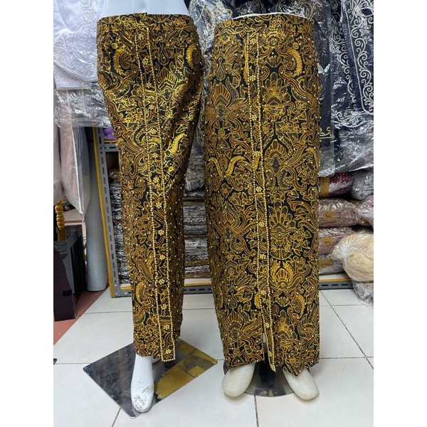 Rok pengantin batik instan couple /kain batik mix mutiara tabur