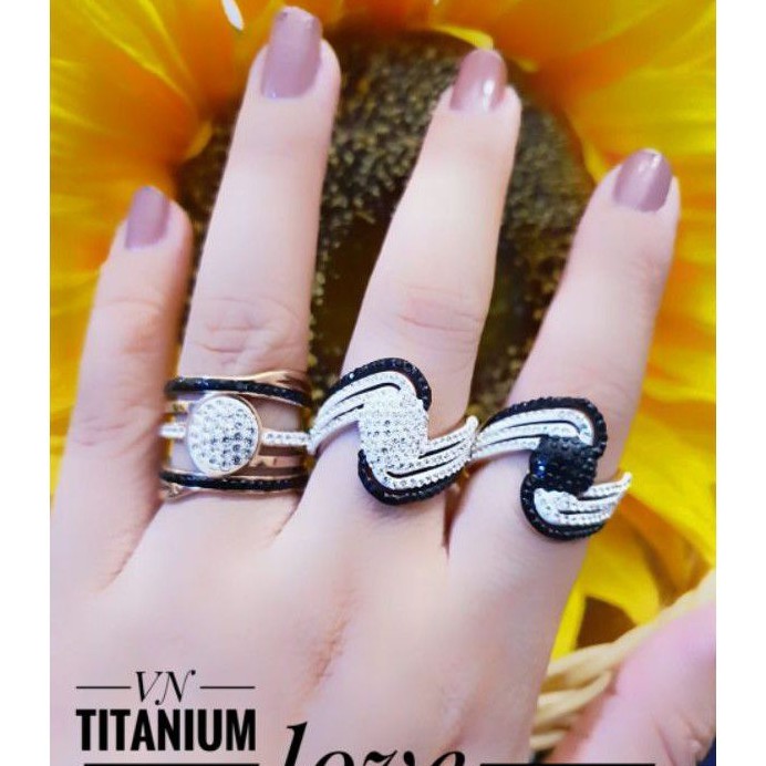 Titanium Perhiasan Cincin cantik 453Z