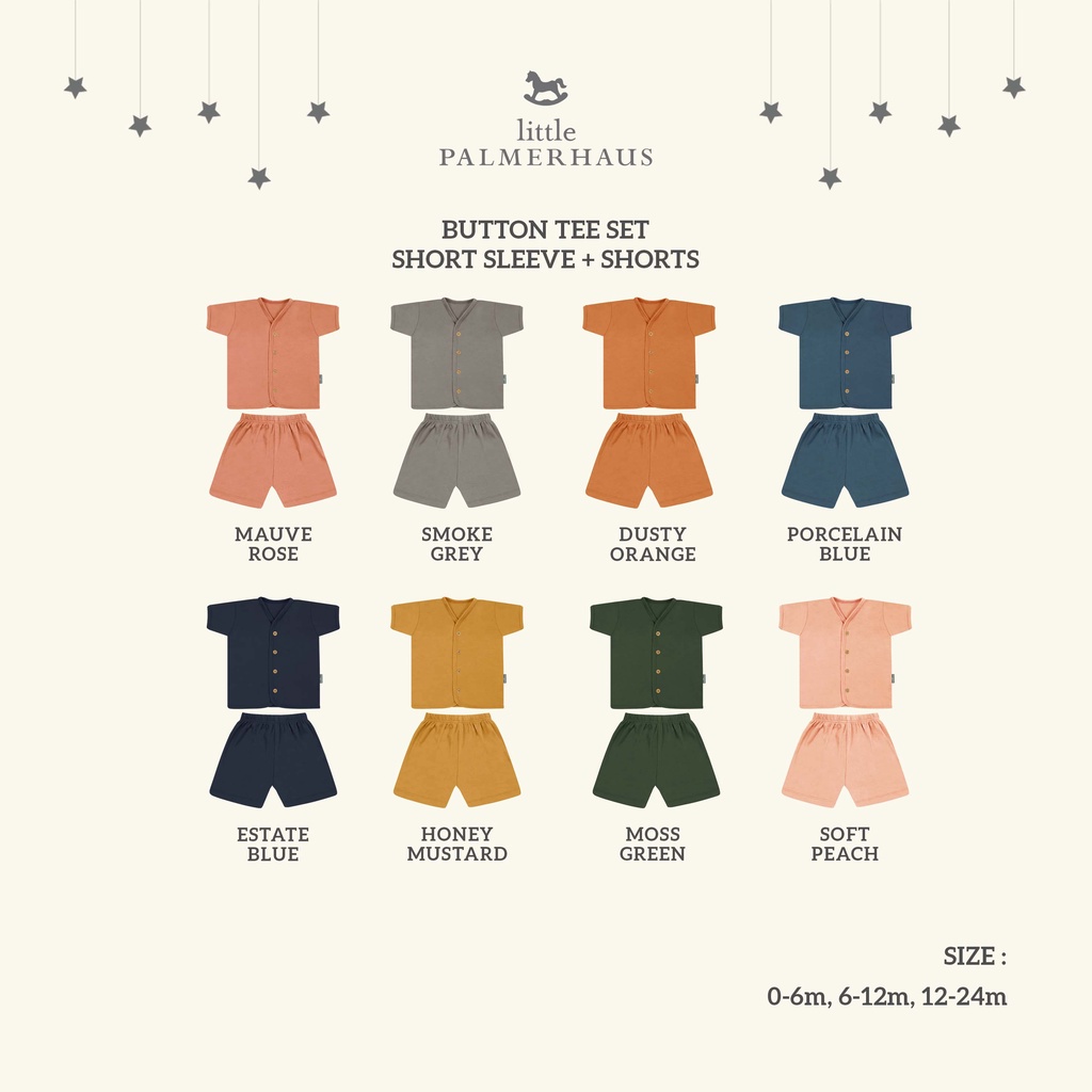 Little Palmerhaus - Button Tee Short Sleeve (baju bayi) Part 1