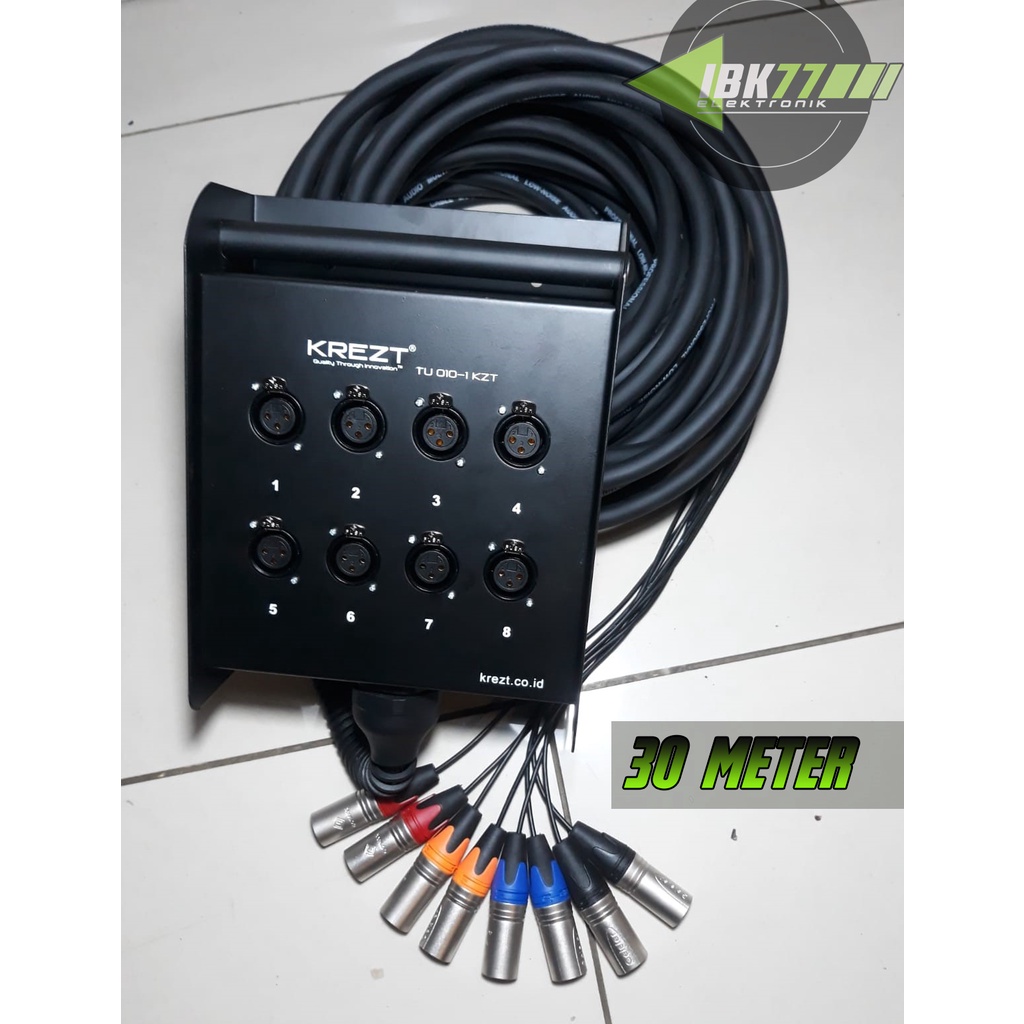 Snake Kabel 8 Channel Komplit + Stage Box KREZT 30 Meter