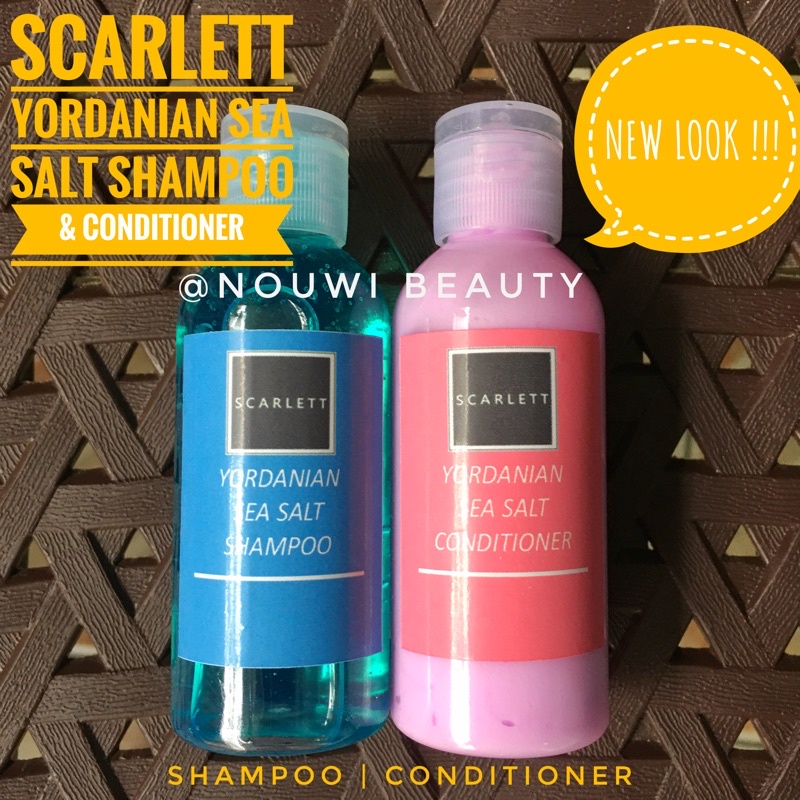 SCARLETT MINI YORDANIAN SEA SALT SHAMPOO DAN CONDITIONER 30ML 60ML | Scarlet Tester | Skarlett Kecil Imut Gemesin