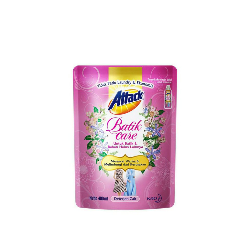 Attack Batik Care 400ml / Sabun Cuci Baju / Detergent / Detergen Cair {CUCI GUDANG Kode 1448