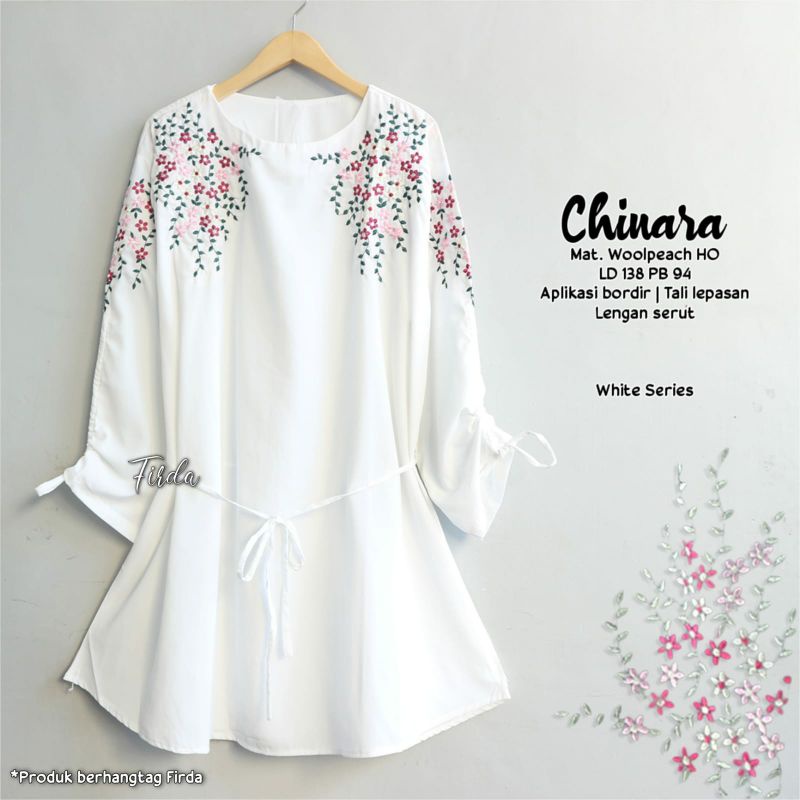 Chinara Tunik Putih Jumbo Baju Kerja Putih