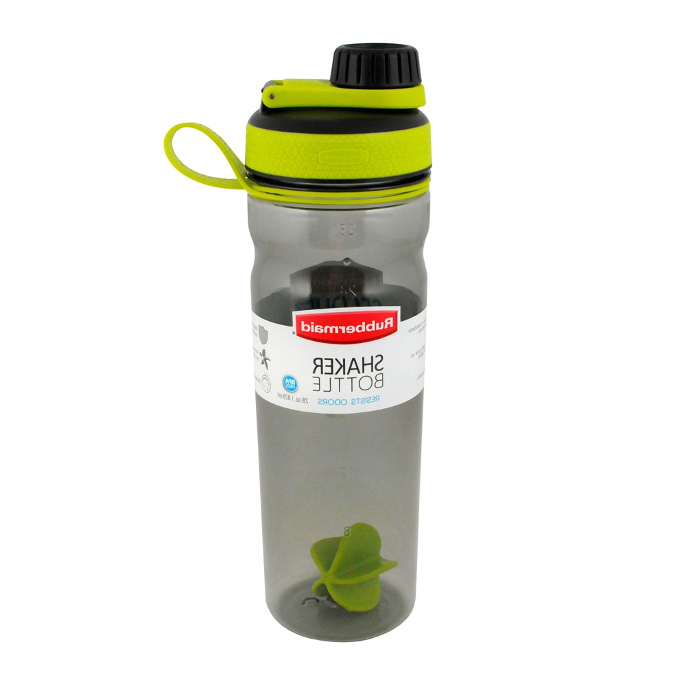 Rubbermaid 828 Ml Botol Shaker - Hitam/Hijau
