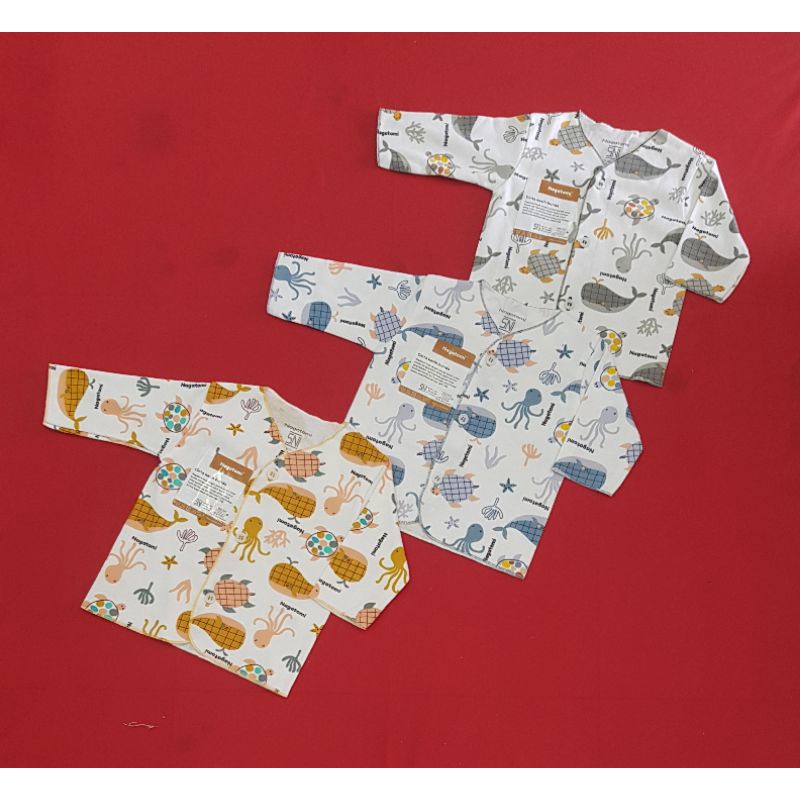 [3pcs] ATASAN BAJU BAYI NEWBORN NECI TANGAN PANJANG NAGATOMI