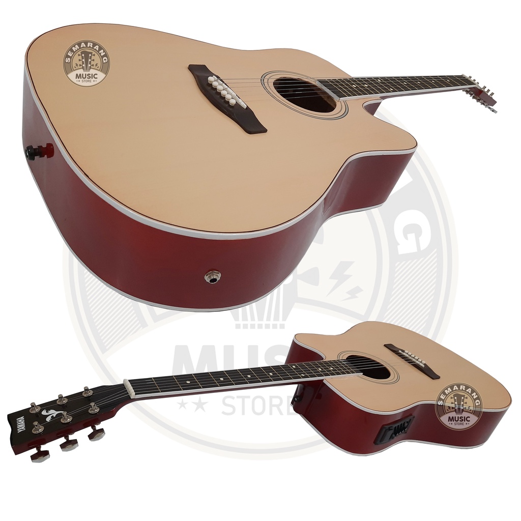 Gitar Akustik Elektrik Custom Standart Paket Super Komplit