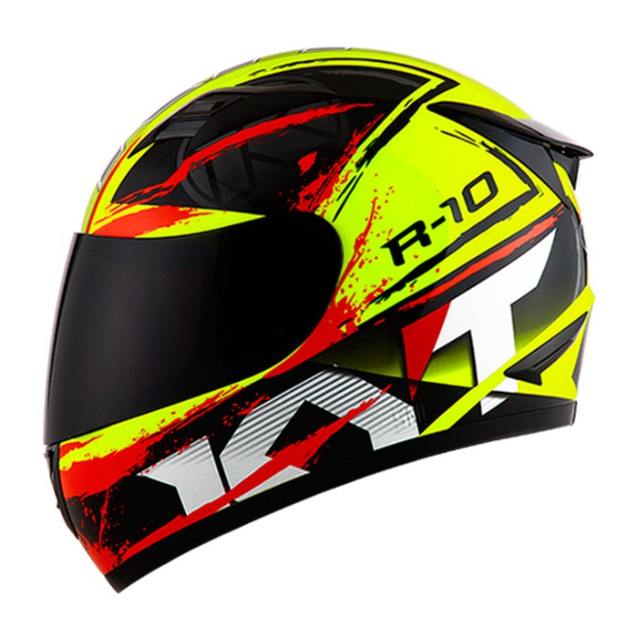 Helm KYT R10 Full Face Yellow Fluo FullFace R 10 #2 New