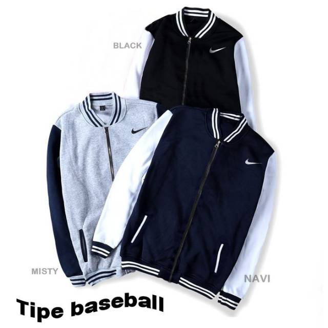 Jaket Baseball Varsity Polos - Biru Navy