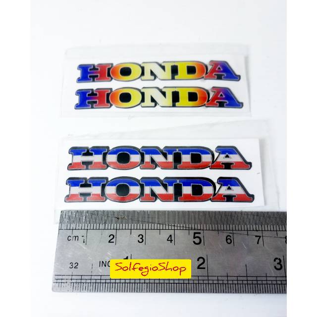 Emblem Motor Honda dan Yamaha Stiker Timbul Bahan Resin Sepasang Sticker Timbul Siap Pasang