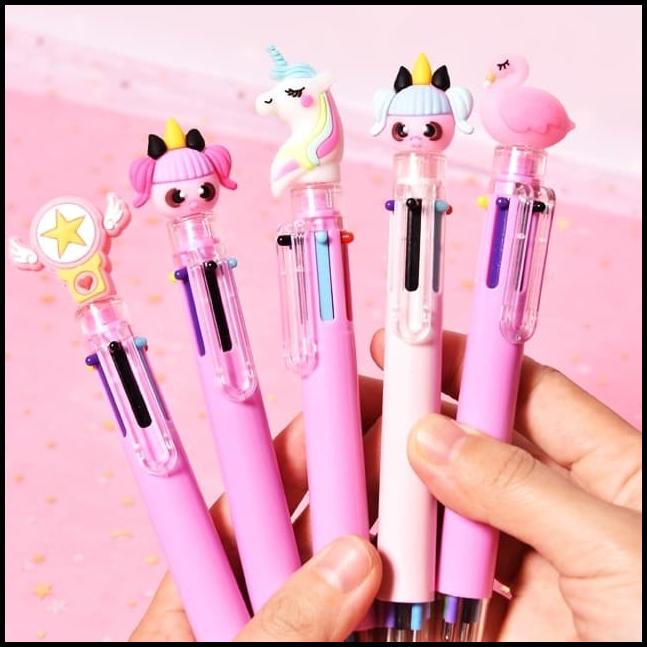 

Pena 6 Warna Kado Ultah Anak Pen Sale Unicorn Lol Flamingo Sailor Moon