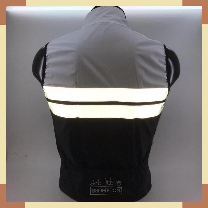 Rompi Sepeda Lipat Brompton Brompton Vest White Combi Black