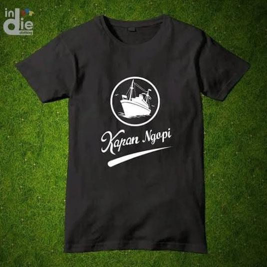 ( BISA COD ) KAOS BAJU UNIK PRIA WANITA KAPAN NGOPI PLESETAN KAPAL API KAOS LUCU - Putih, S LIMITED